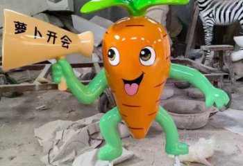 美陳蘿卜雕塑 異形噴水蔬菜雕塑 酒店雕塑