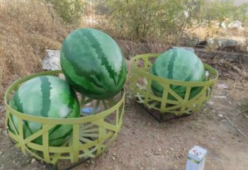 店門口西瓜雕塑 創(chuàng)意景觀雕塑 仿真擺件