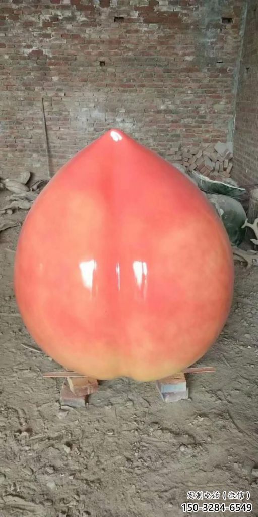 廣場桃子雕塑 公園仿真雕塑 抽象擺件