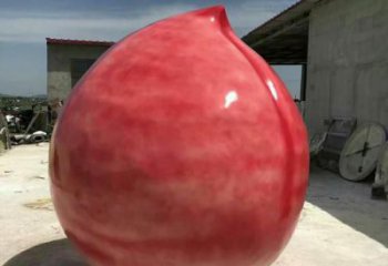 公園桃子雕塑 酒店門口雕塑 彩繪擺件