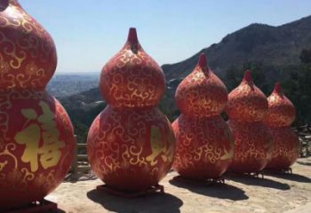 大門口葫蘆雕塑 發光公園雕塑 仿真植物雕塑