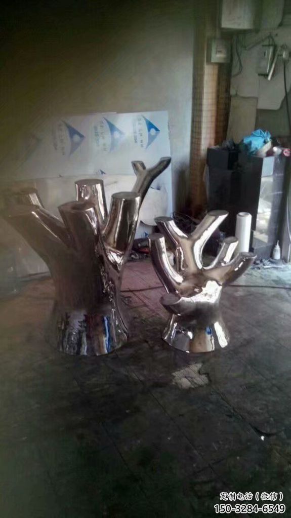 創(chuàng)意樹(shù)樁雕塑 啞光大樹(shù)雕塑 公園植物雕塑