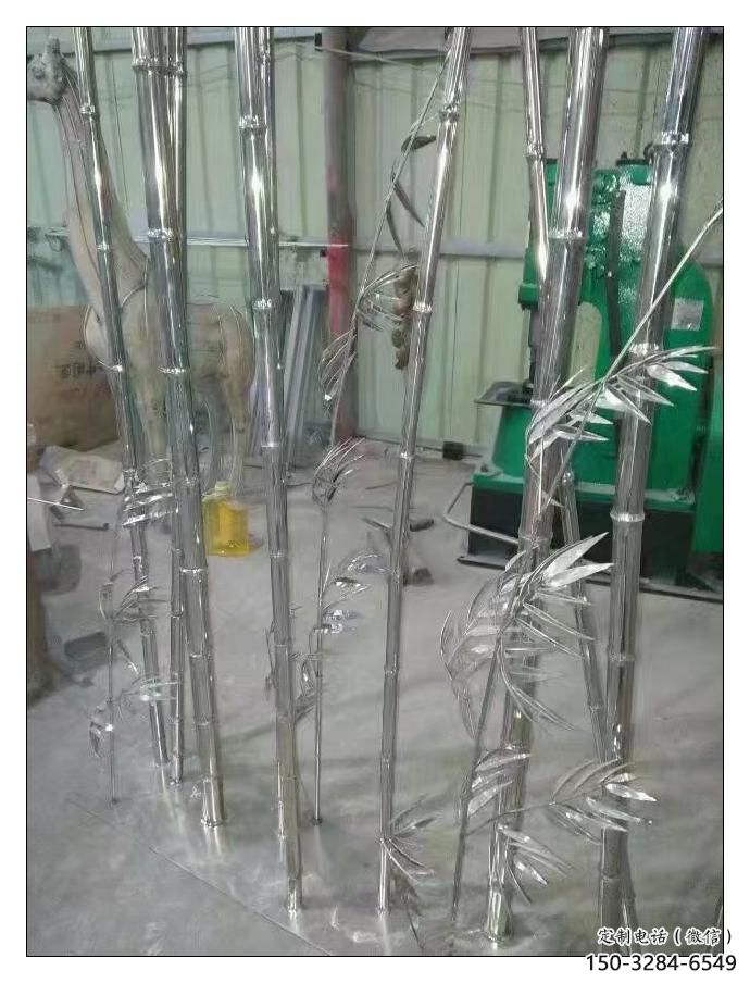 創意竹子雕塑 啞光竹類雕塑 公園植物雕塑