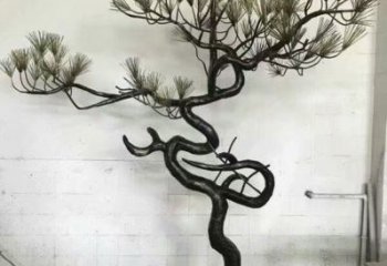 草地松樹(shù)雕塑 現(xiàn)代校園大樹(shù)雕塑 大型植物雕塑