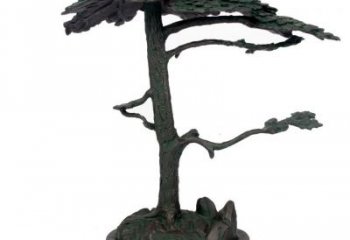 街道松樹雕塑 現代景觀植物雕塑 彩繪大樹雕塑