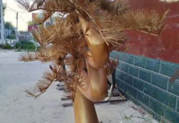 庭院松樹(shù)雕塑 公園草地大樹(shù)雕塑 鍛造植物雕塑