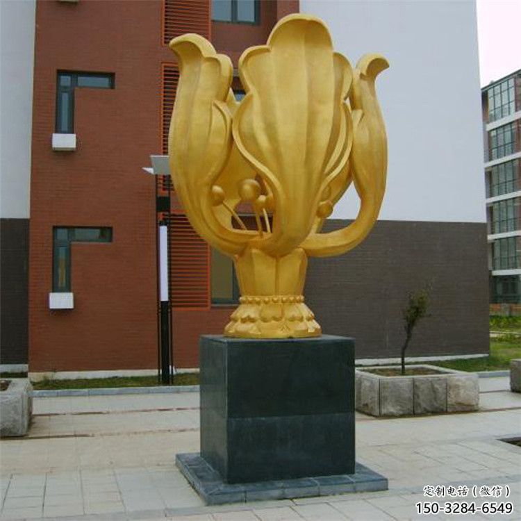 水景紫荊花雕塑 彩繪剪紙花卉雕塑 現代花朵雕塑