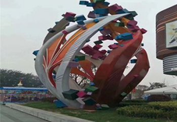 創(chuàng)意樹葉雕塑 啞光植物雕塑 公園花卉雕塑