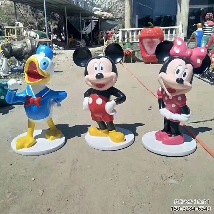 園林米奇雕塑 大型卡通雕塑 中式動漫雕塑