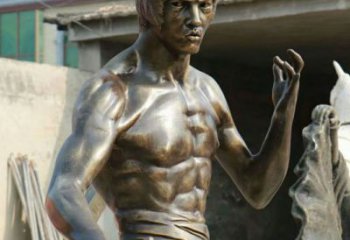 酒店李小龍雕塑廠 庭院近代雕塑 彩繪小品