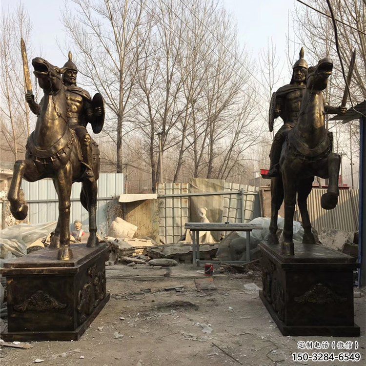 廣場武士雕塑 抽象古代雕塑 烤漆人物雕塑