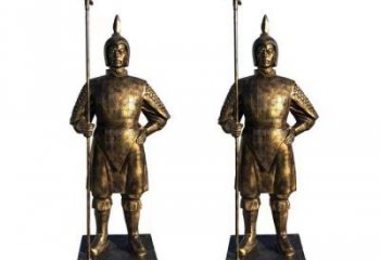 園林武士雕塑 大型古代雕塑 中式人物雕塑