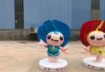 抽象娃娃雕塑 店門口彩繪雕塑 步行街?jǐn)[件