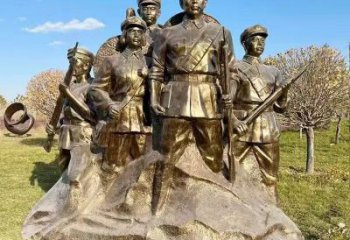 別墅區紅軍雕塑 大型別墅區抗戰雕塑 剪影革命雕塑