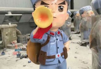 街道紅軍雕塑 現(xiàn)代景觀抗戰(zhàn)雕塑 彩繪革命雕塑