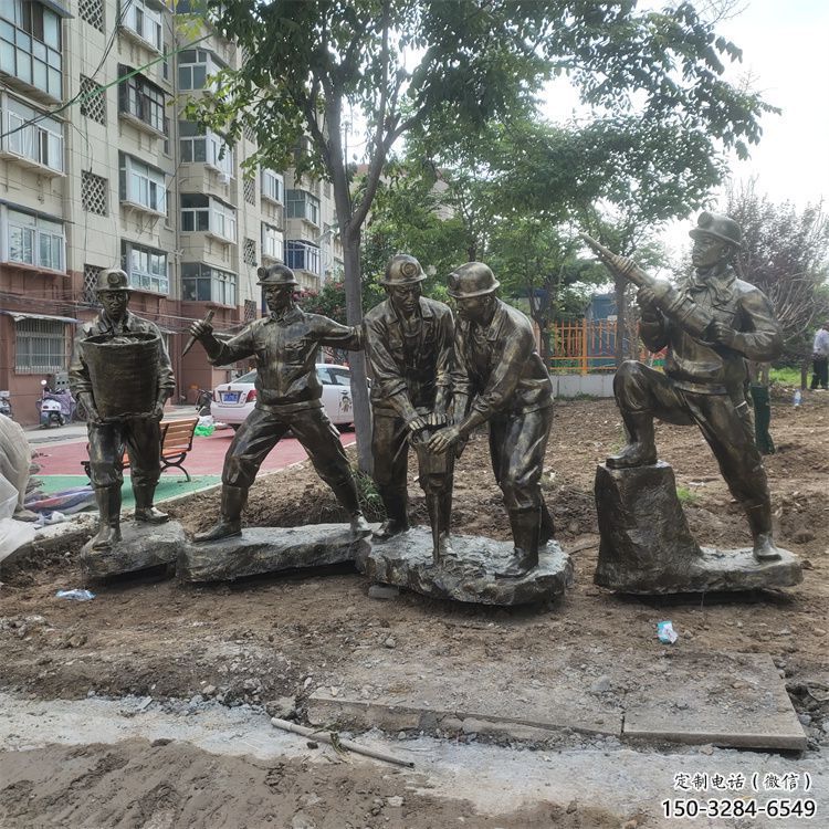 工人雕塑 烤漆大型民俗雕塑 歐式勞動雕塑