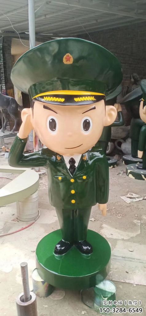 農(nóng)村交警雕塑 抽象藝術(shù)士兵雕塑 烤漆軍人雕塑