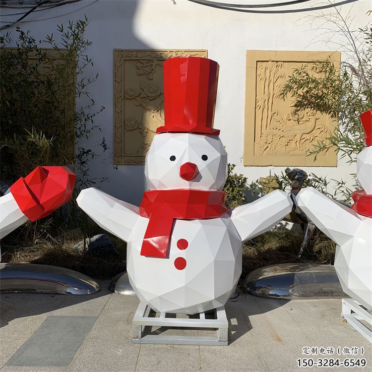 彩繪雪人雕塑 大型城市雕塑 商業街擺件