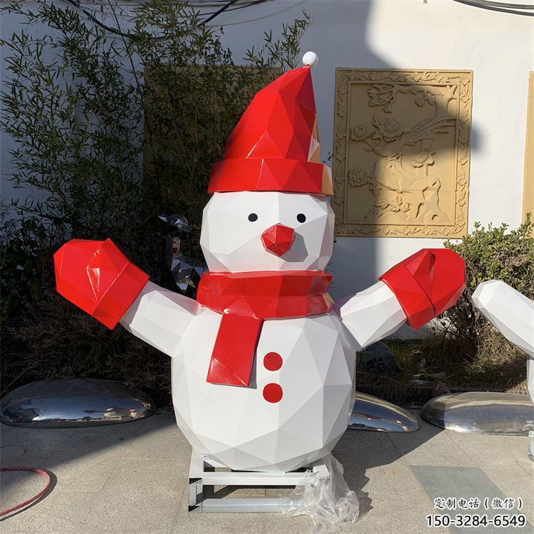 酒店雪人雕塑 庭院卡通雕塑 彩繪小品