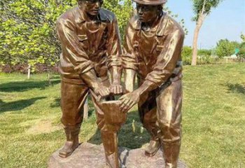 庭院工人雕塑 公園草地民俗雕塑 鍛造勞動雕塑