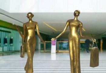 女人雕塑 烤漆大型女性雕塑 鑄銅歐式雕塑