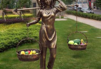 女人雕塑 懸空餐飲店女性雕塑 商業街歐式雕塑