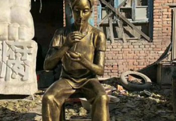 噴漆林則徐雕塑 中式村口名人雕塑 草地肖像雕塑