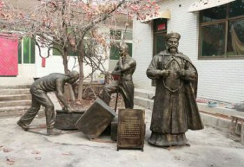 現(xiàn)代林則徐雕塑 大型別墅區(qū)名人雕塑 鑄銅肖像雕塑