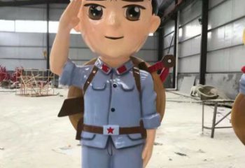 鍛造武警雕塑 懸空餐飲店警察雕塑 戶外戰士雕塑