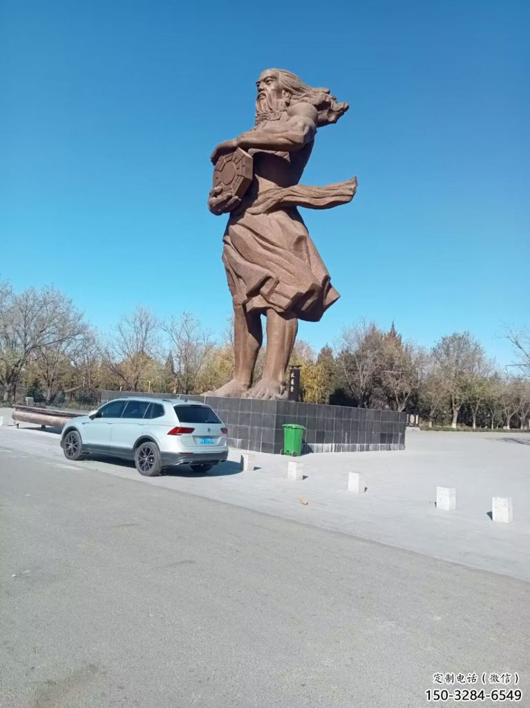 景觀皇帝雕塑 烤漆大型古代雕塑 酒店雕塑