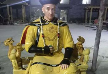 仿古皇帝雕塑 騰飛草地古代雕塑 房地產(chǎn)雕塑