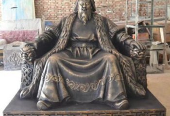 皇帝雕塑 烤漆大型古代雕塑 鑄銅雕塑