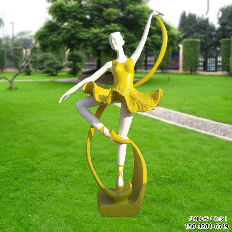 酒店跳舞雕塑 景觀美陳舞者雕塑 現(xiàn)代女孩雕塑