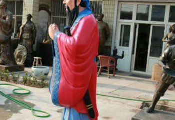 學校孔子雕塑 店門口園林雕塑 彩繪小品