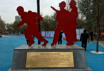 商場消防員雕塑 彩繪雕塑 店門口小品