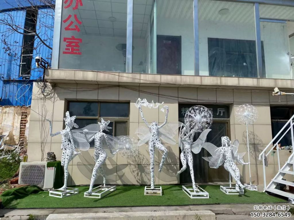 景觀小精靈雕塑 烤漆大型卡通雕塑 鏤空動漫雕塑