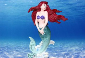 酒店美人魚雕塑 庭院動漫雕塑 彩繪小品