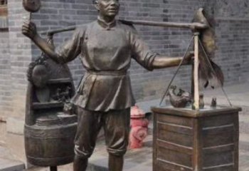 村口老人雕塑 啞光景觀擺件 公園古代雕塑