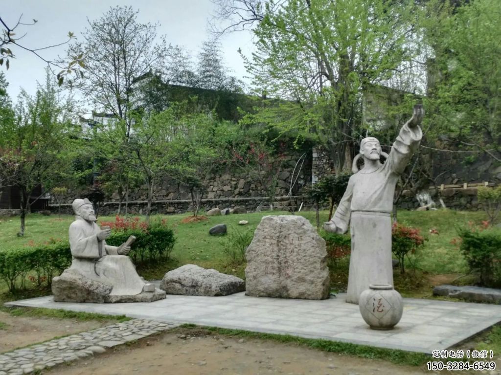 室內李白雕塑 仿真景觀人物雕塑 大型詩人雕塑