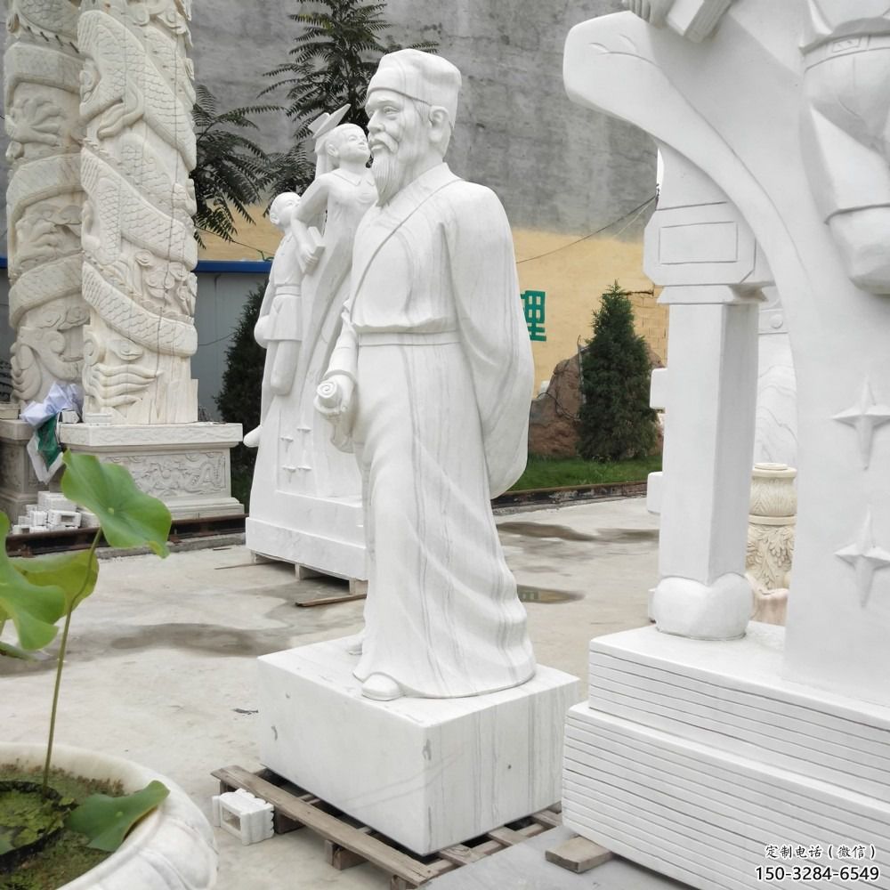 大型商場李時(shí)珍雕塑 仿真景觀人物雕塑 仿古名醫(yī)雕塑