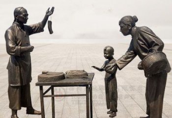 老人雕塑 仿真景觀擺件 烤漆古代雕塑