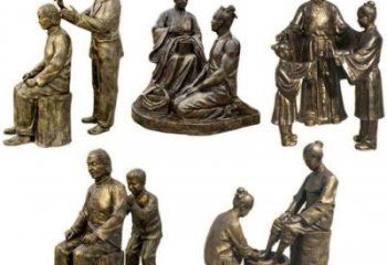 室內老人雕塑 仿真景觀擺件 大型古代雕塑