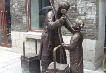 民俗貨郎雕塑 酒店公園雕塑 風景區(qū)擺件