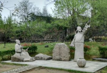 室內李白雕塑 仿真景觀人物雕塑 大型詩人雕塑