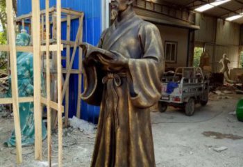 草地李時珍雕塑 現(xiàn)代校園古代雕塑 大型名醫(yī)雕塑