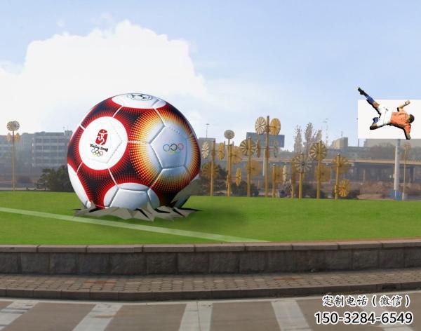 大型商場(chǎng)足球雕塑 仿真景觀球體雕塑 鏡面球類雕塑