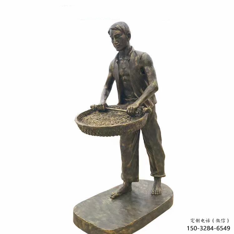 現(xiàn)代茶道雕塑 大型制茶雕塑 彩繪民俗文化雕塑