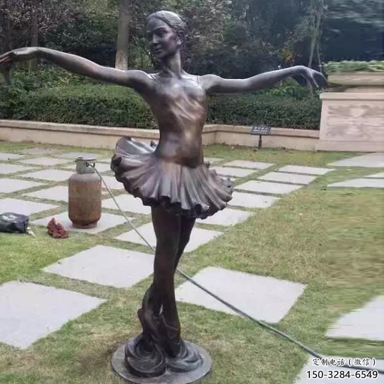 烤漆舞蹈雕塑 大型演員雕塑 室內跳舞雕塑