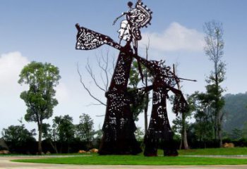 公園皮影雕塑 戶外雕塑 抽象傳統(tǒng)雕塑