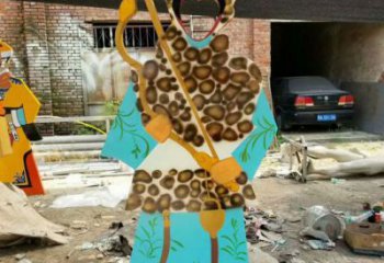 廣場皮影雕塑 抽象雕塑 烤漆傳統(tǒng)雕塑